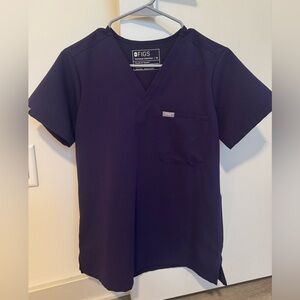 Figs - Women's “Purple Jam” Catarina One Pocket Scrub Top XS